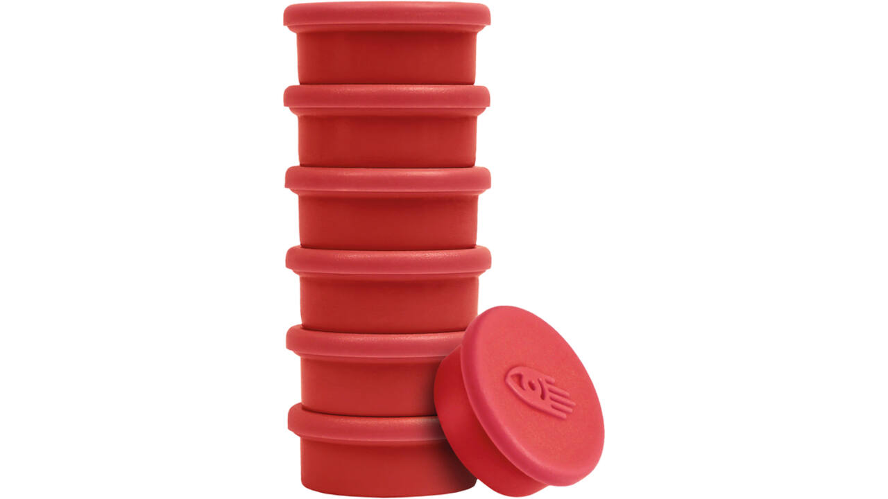 Magneet Legamaster 20mm 250gr rood 8 stuks