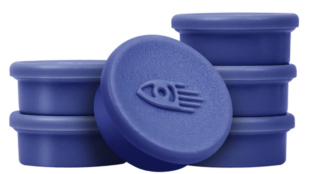 Magneet Legamaster 20mm 250gr blauw 8 stuks