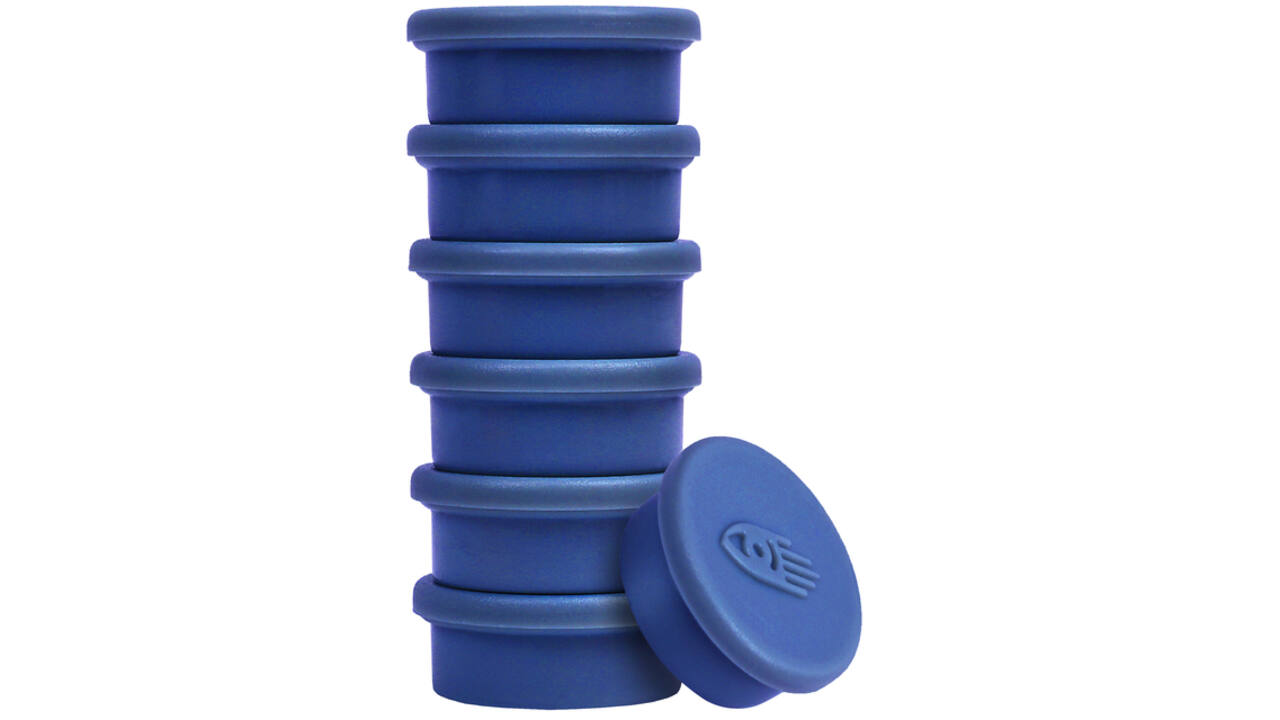 Magneet Legamaster 20mm 250gr blauw 8 stuks