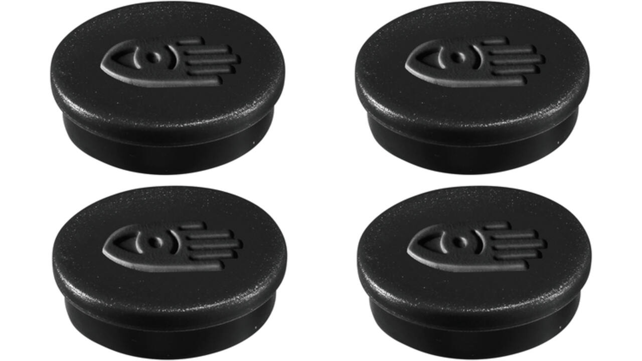 Magneet Legamaster 30mm 850gr zwart 4 stuks