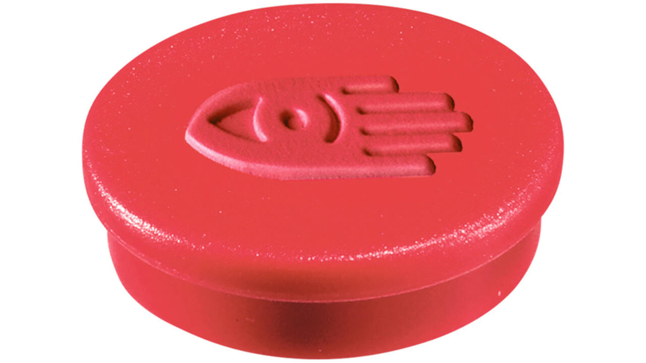 Magneet Legamaster 30mm 850gr rood 4 stuks