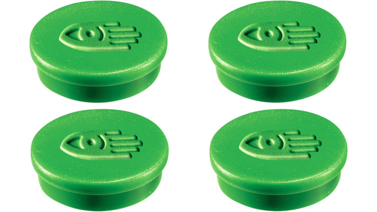 Magneet Legamaster 30mm 850gr groen 4 stuks