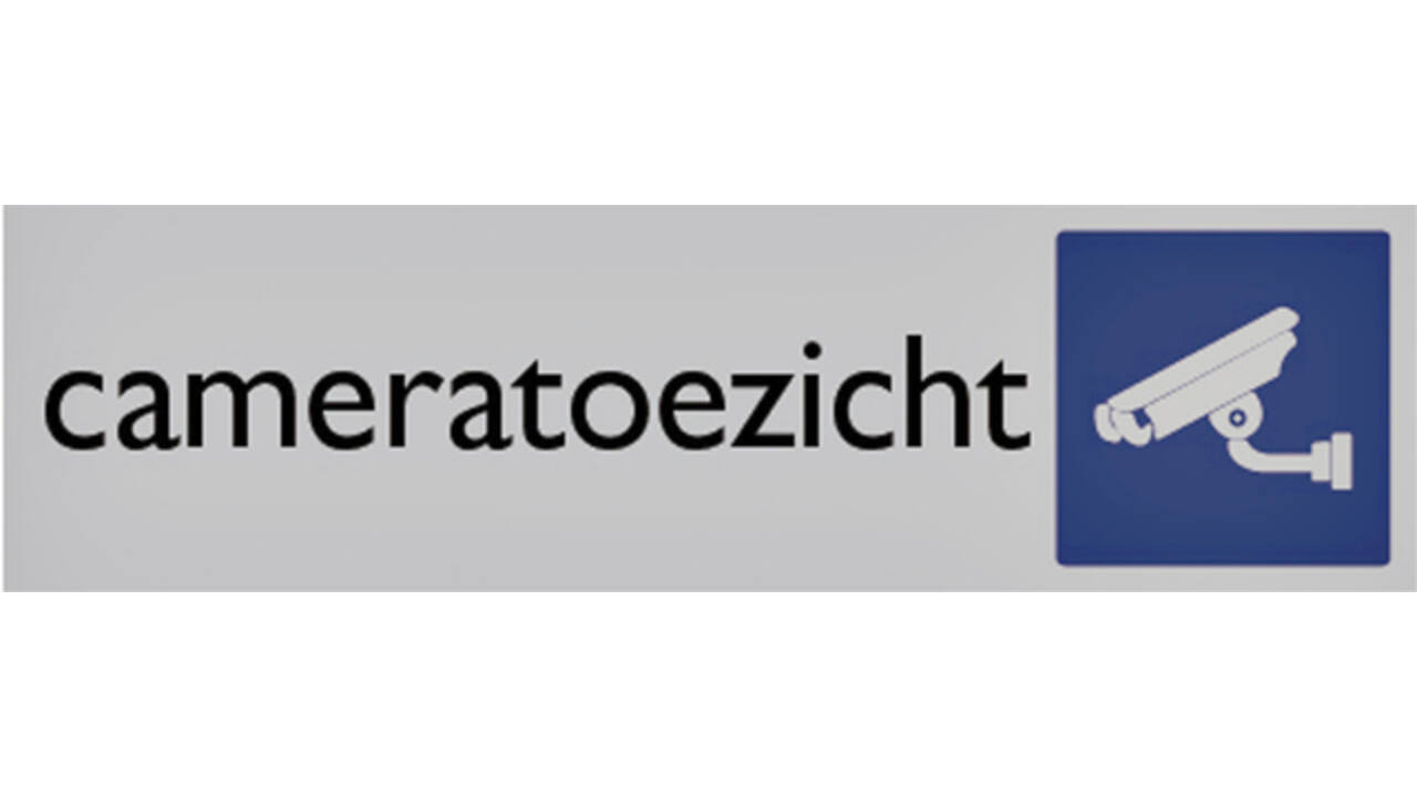 Infobord pictogram cameratoezicht 165x44mm