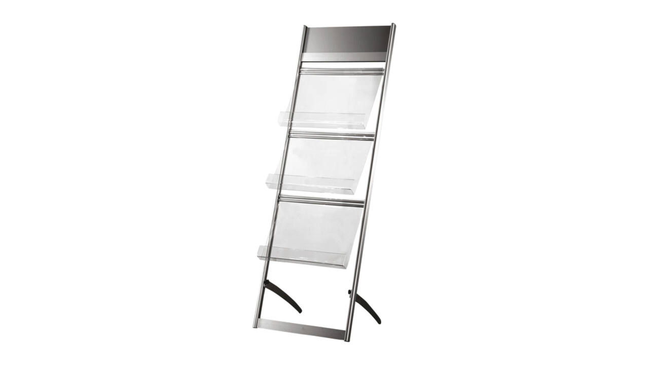 Folderstandaard OPUS 2 3x A3 alu profiel