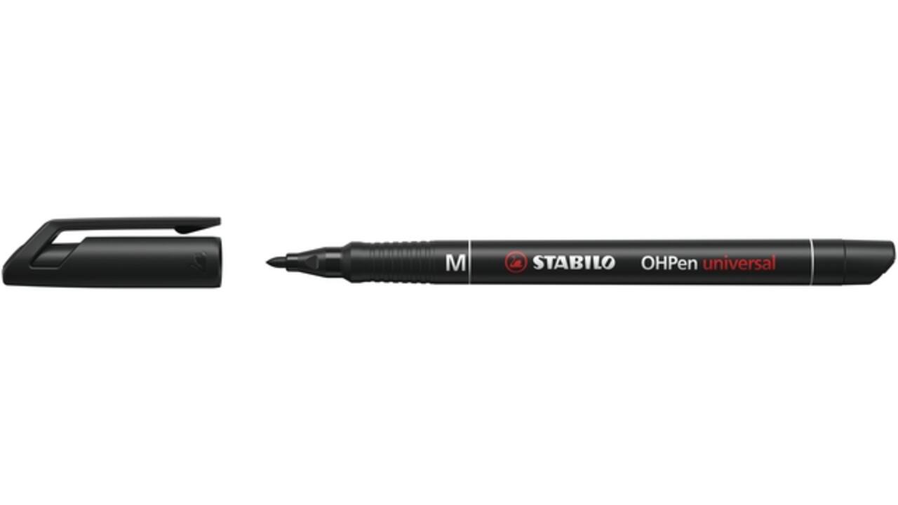 Viltstift STABILO OHpen 843/46 permanent rond medium zwart