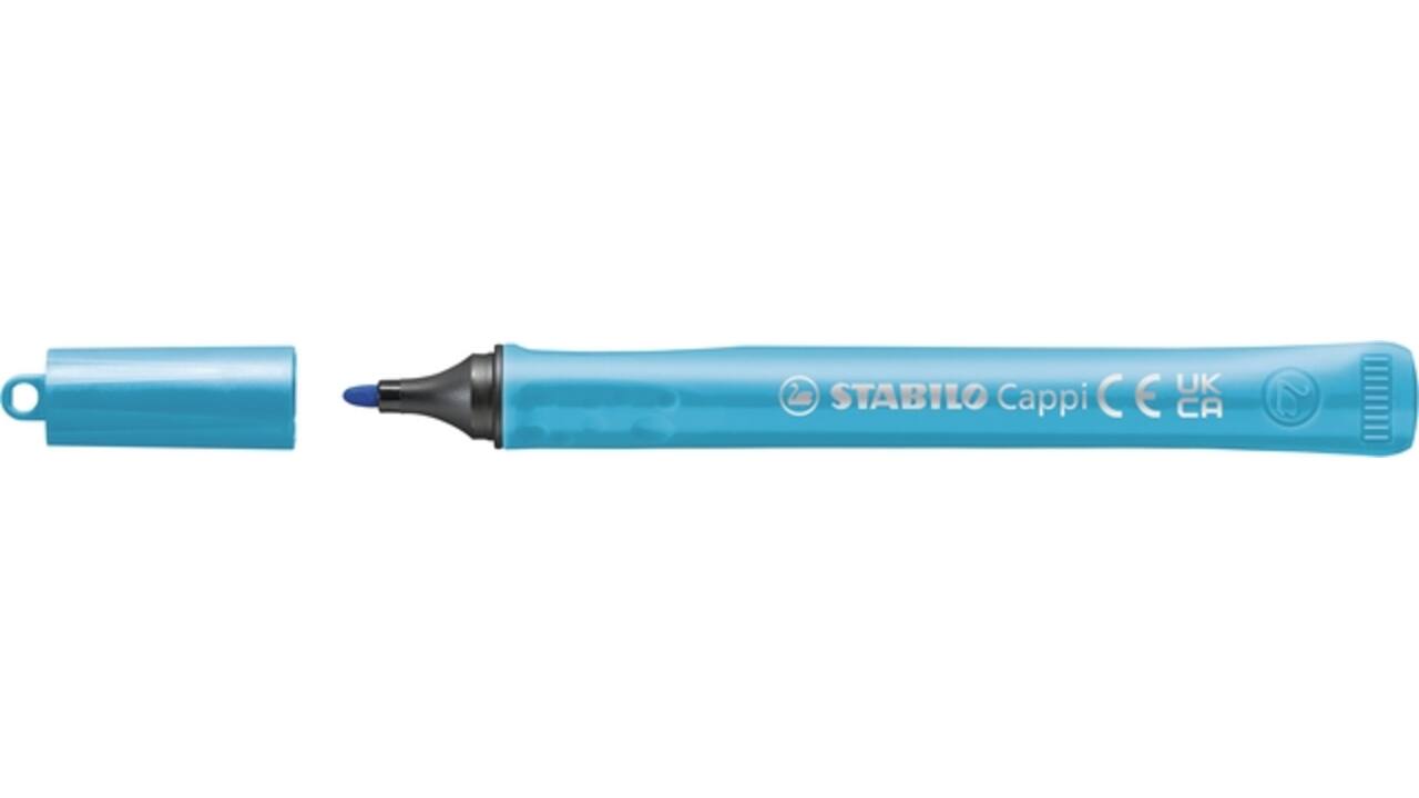 Viltstift STABILO Cappi 168/12 medium assorti etui à 12 stuks
