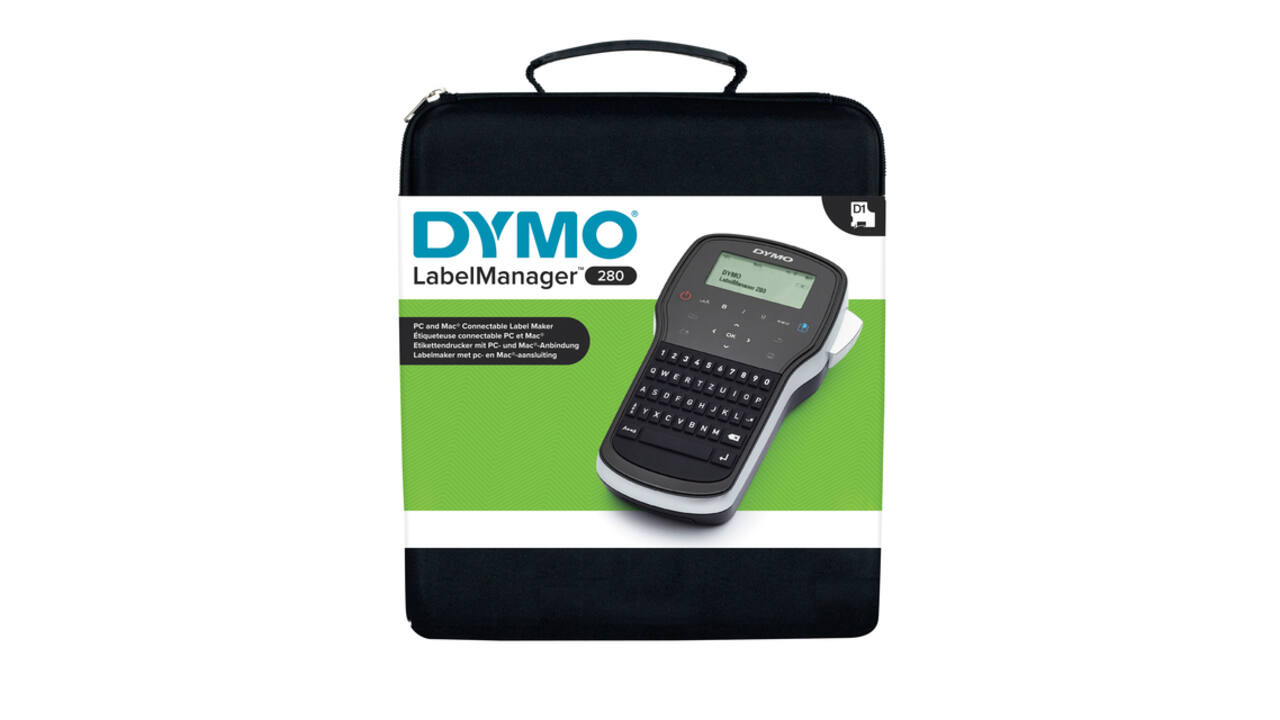 Labelprinter Dymo LabelManager 280 draagbaar qwerty 12mm zwart in koffer
