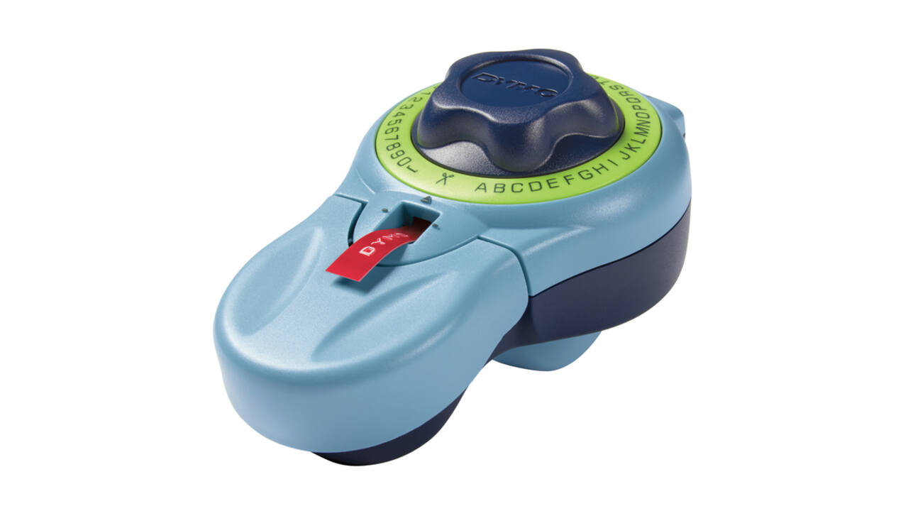 Lettertang Dymo Junior embossing blauw