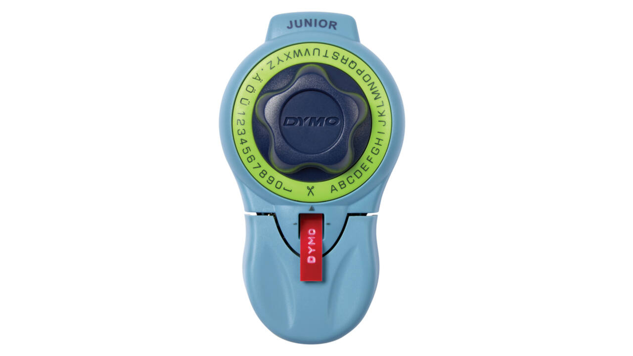 Lettertang Dymo Junior embossing blauw
