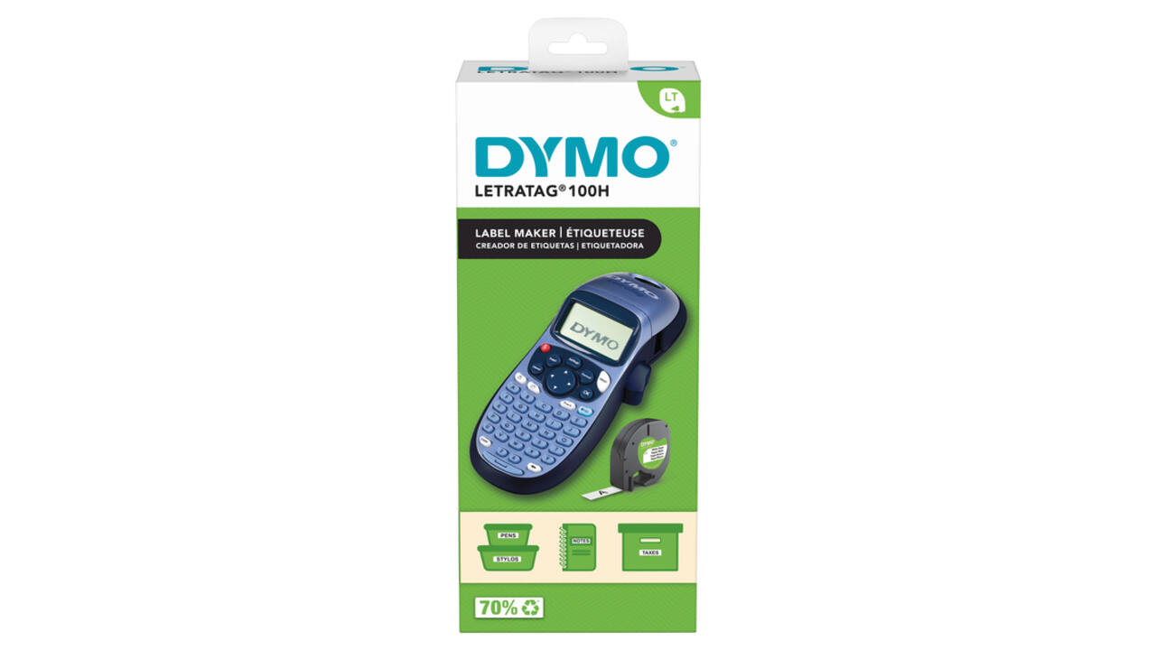 Labelprinter Dymo LetraTag 100H draagbaar abc 12mm blauw