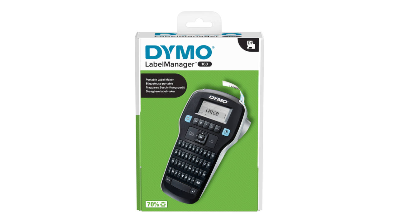 Labelprinter Dymo LabelManager 160 draagbaar azerty 12mm zwart