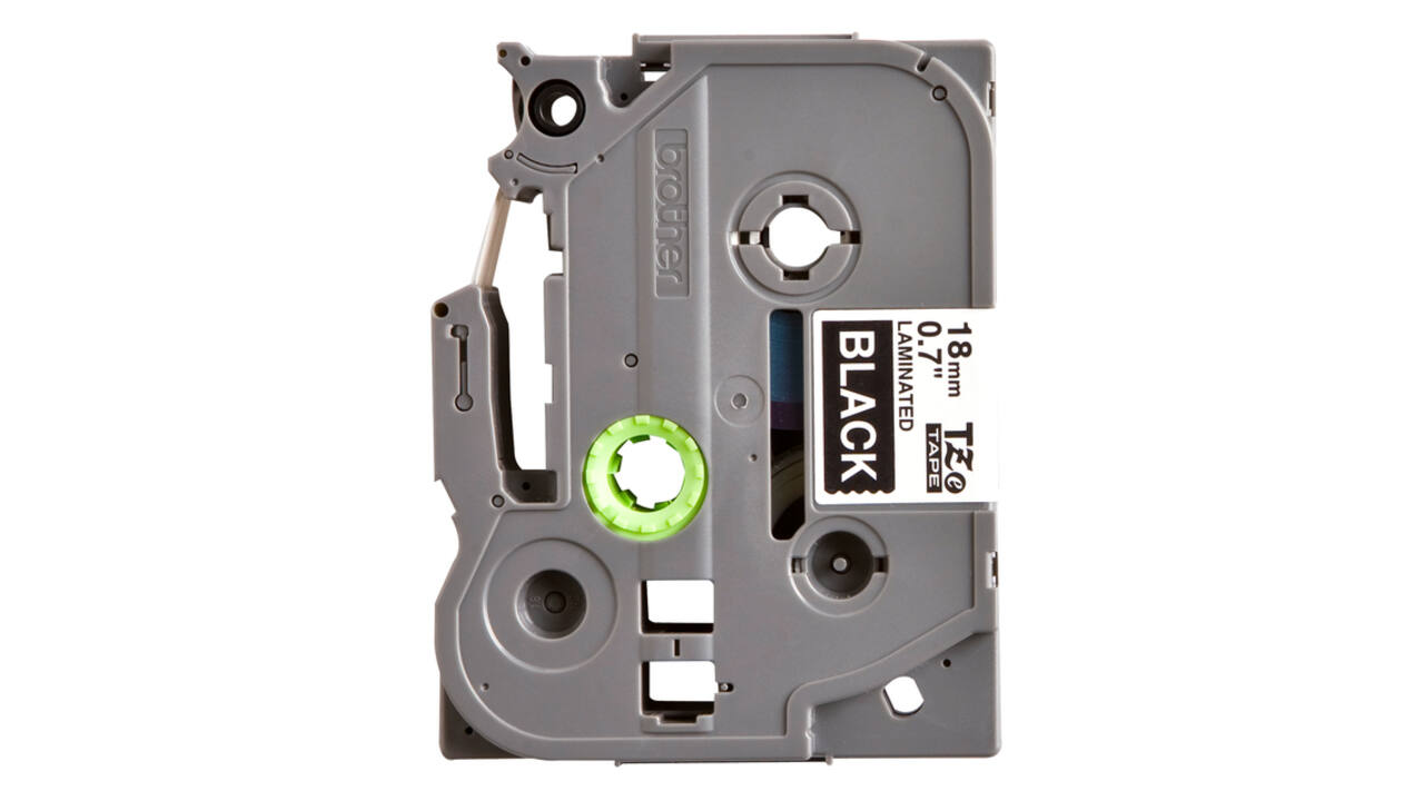 Labeltape Brother P-touch TZe-345 standaard 18mm wit op zwart
