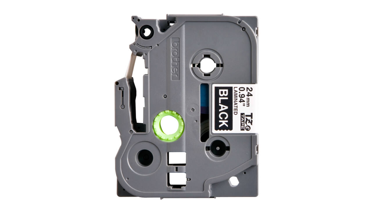 Labeltape Brother P-touch TZe-355 standaard 24mm wit op zwart