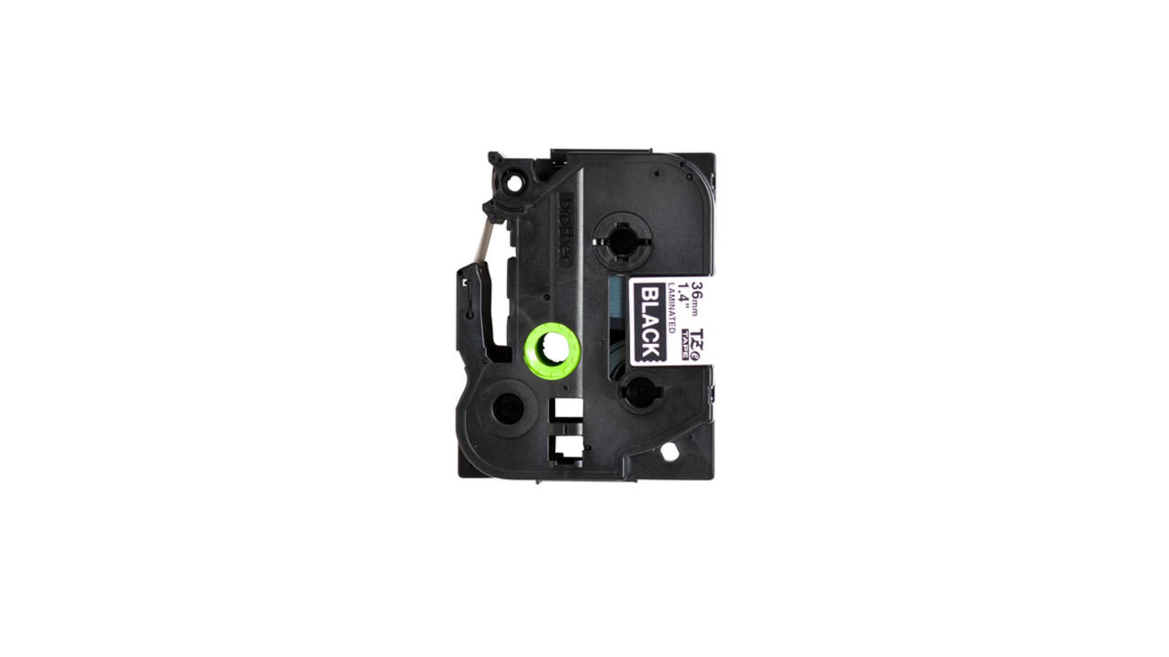 Labeltape Brother P-touch TZe-365 standaard 36mm wit op zwart