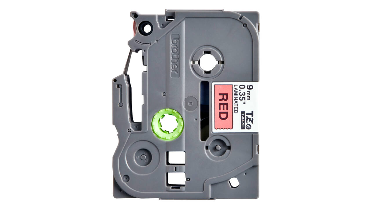 Labeltape Brother P-touch TZe-421 standaard 9mm zwart op rood