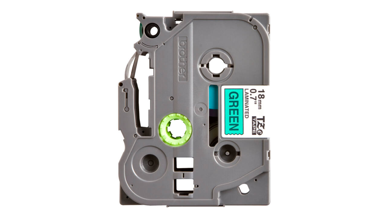 Labeltape Brother P-touch TZe-741 standaard 18mm zwart op groen