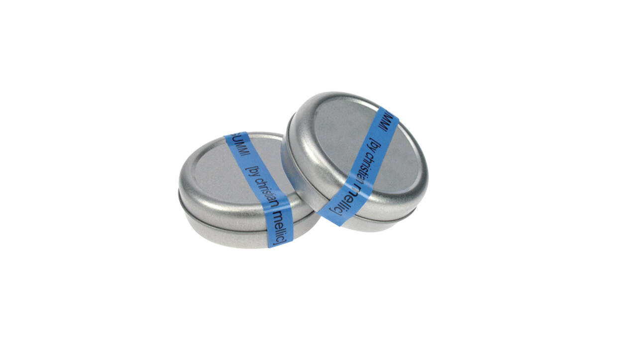 Labeltape Dymo LabelManager D1 polyester 12mm zwart op blauw