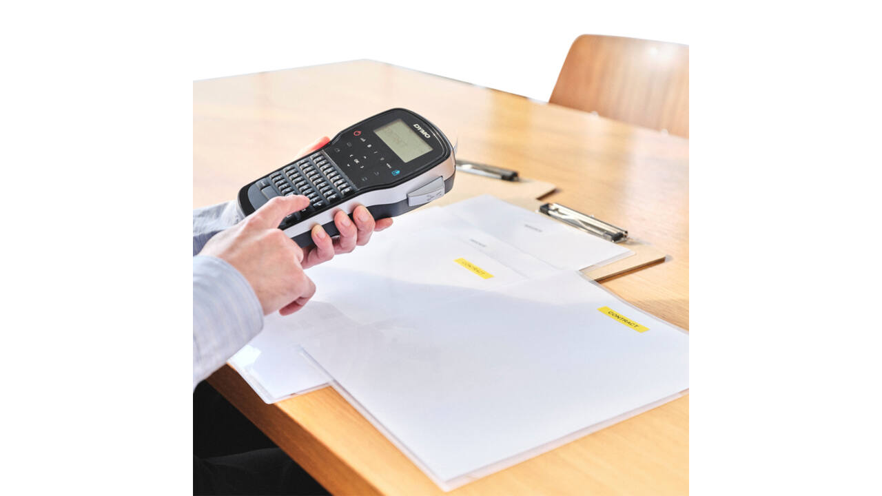 Labeltape Dymo LabelManager D1 polyester 19mm zwart op geel
