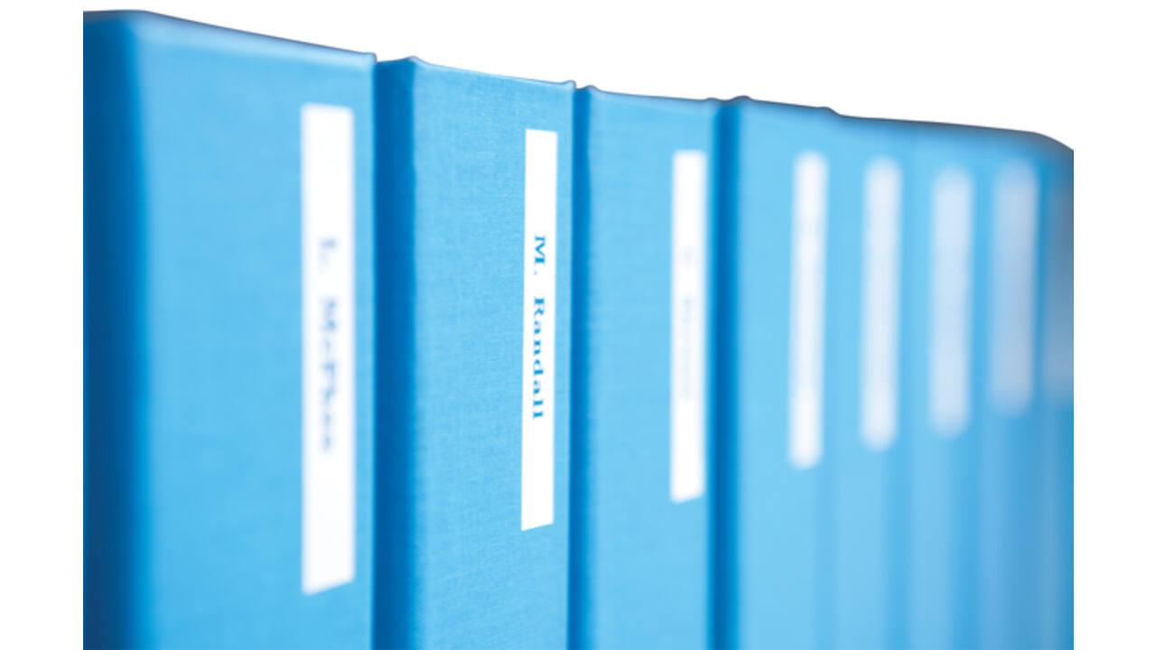 Labeltape Dymo LabelManager D1 polyester 9mm blauw op wit