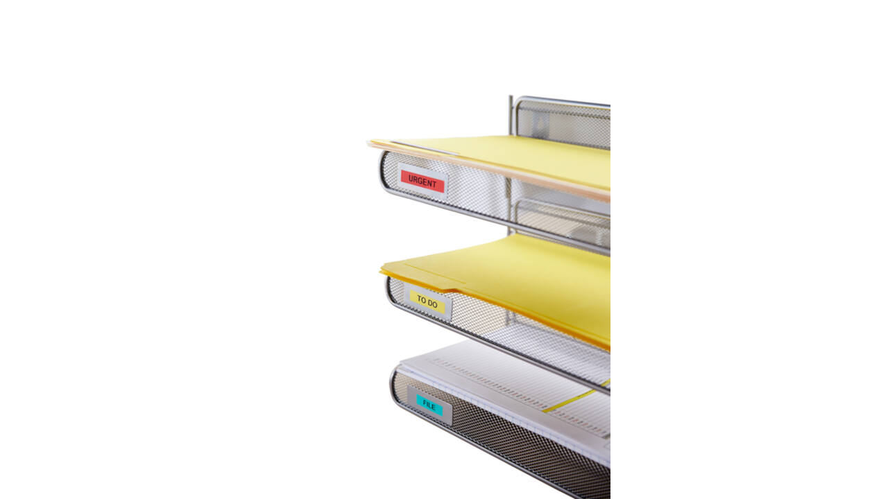 Labeltape Dymo LabelManager D1 polyester 9mm zwart op groen