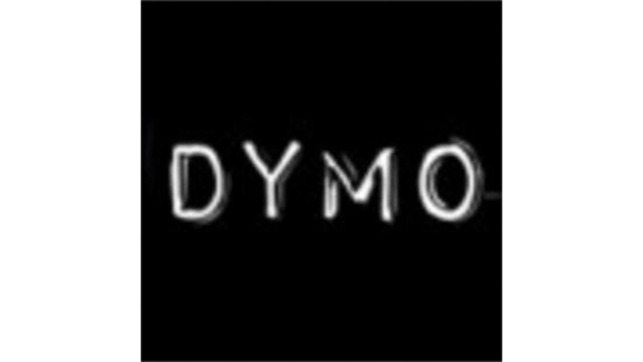 Reliëftape Dymo embossing plastic 9mm wit op zwart