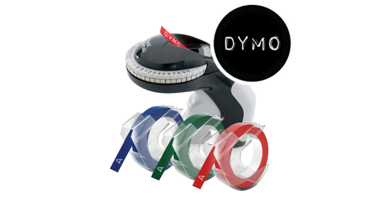 Reliëftape Dymo embossing vinyl 9mm assorti 3 stuks