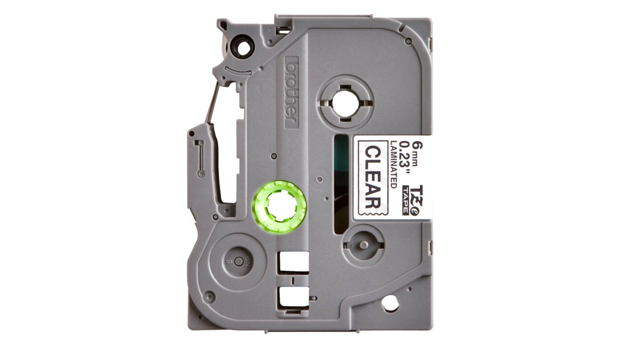 Labeltape Brother P-touch TZe-111 standaard 6mm zwart op transparant