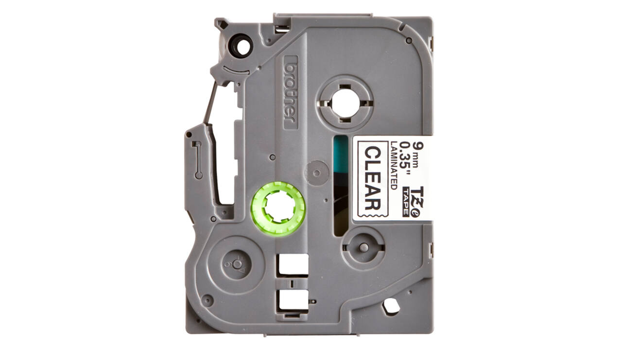 Labeltape Brother P-touch TZe-121 standaard 9mm zwart op transparant