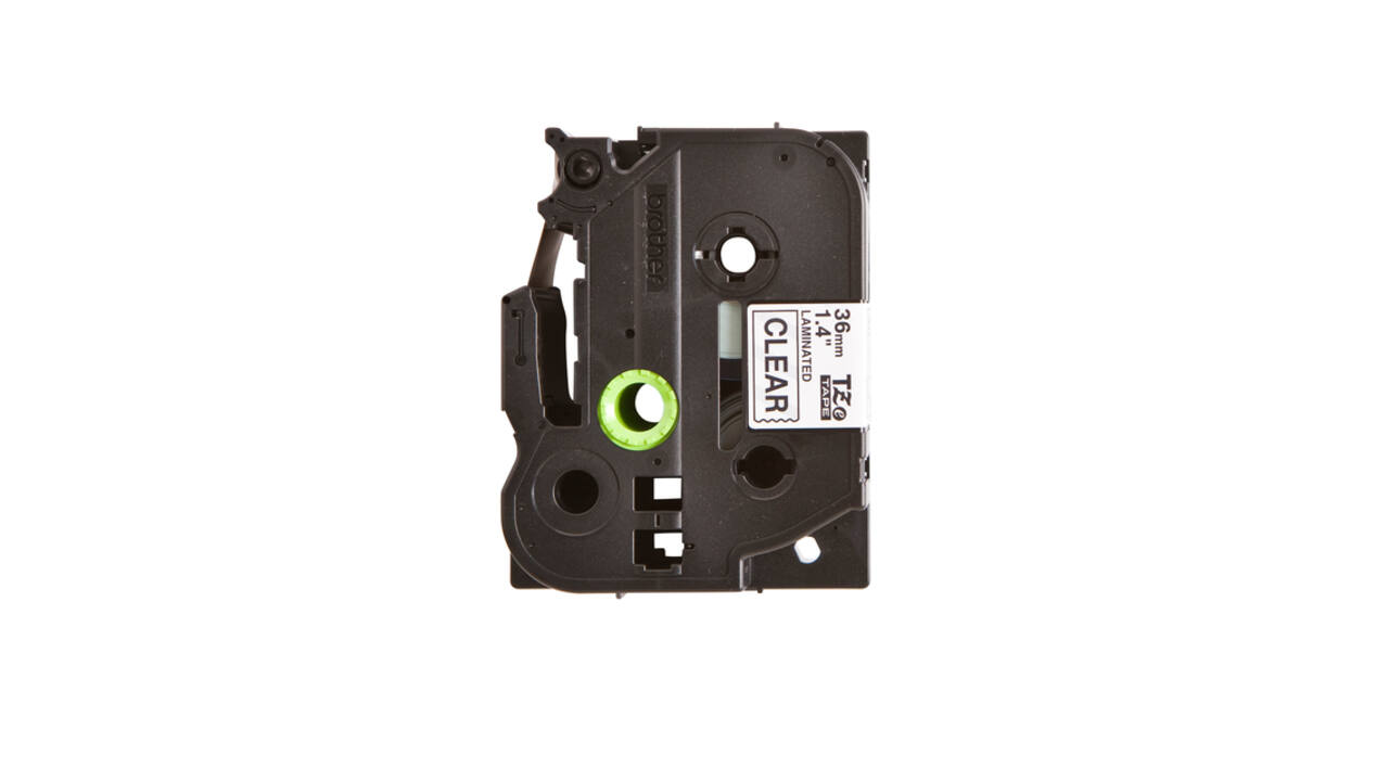 Labeltape Brother P-touch TZe-161 standaard 36mm zwart op transparant