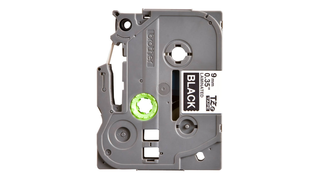Labeltape Brother P-touch TZe-325 standaard 9mm wit op zwart