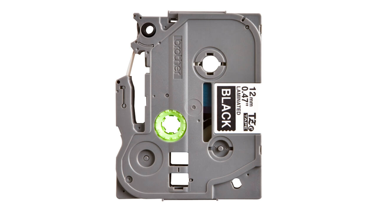 Labeltape Brother P-touch TZe-335 standaard 12mm wit op zwart