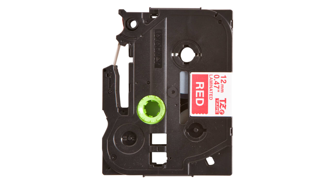 Labeltape Brother P-touch TZe-435 standaard 12mm wit op rood