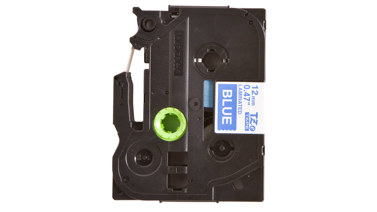 Labeltape Brother P-touch TZe-535 standaard 12mm wit op blauw