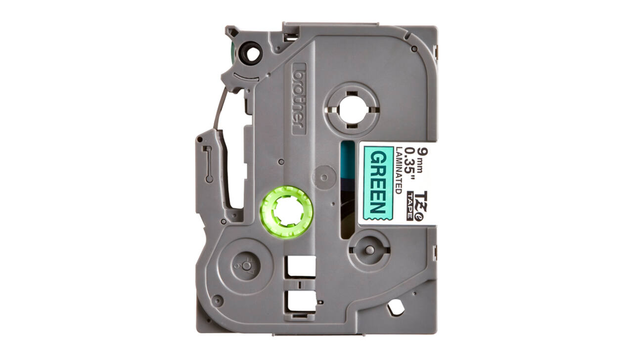 Labeltape Brother P-touch TZe-721 standaard 9mm zwart op groen