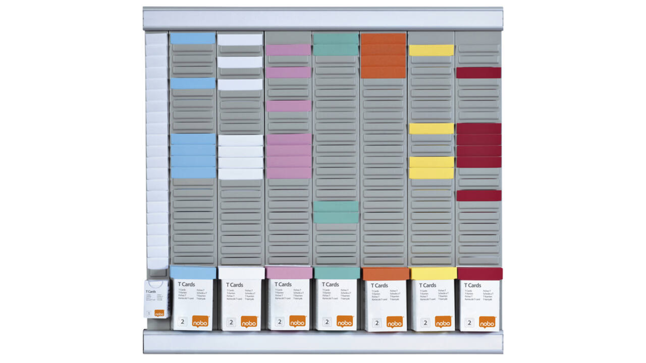Planbord Nobo kantoorplanning T-kaart nr.2 met 24 sleuven