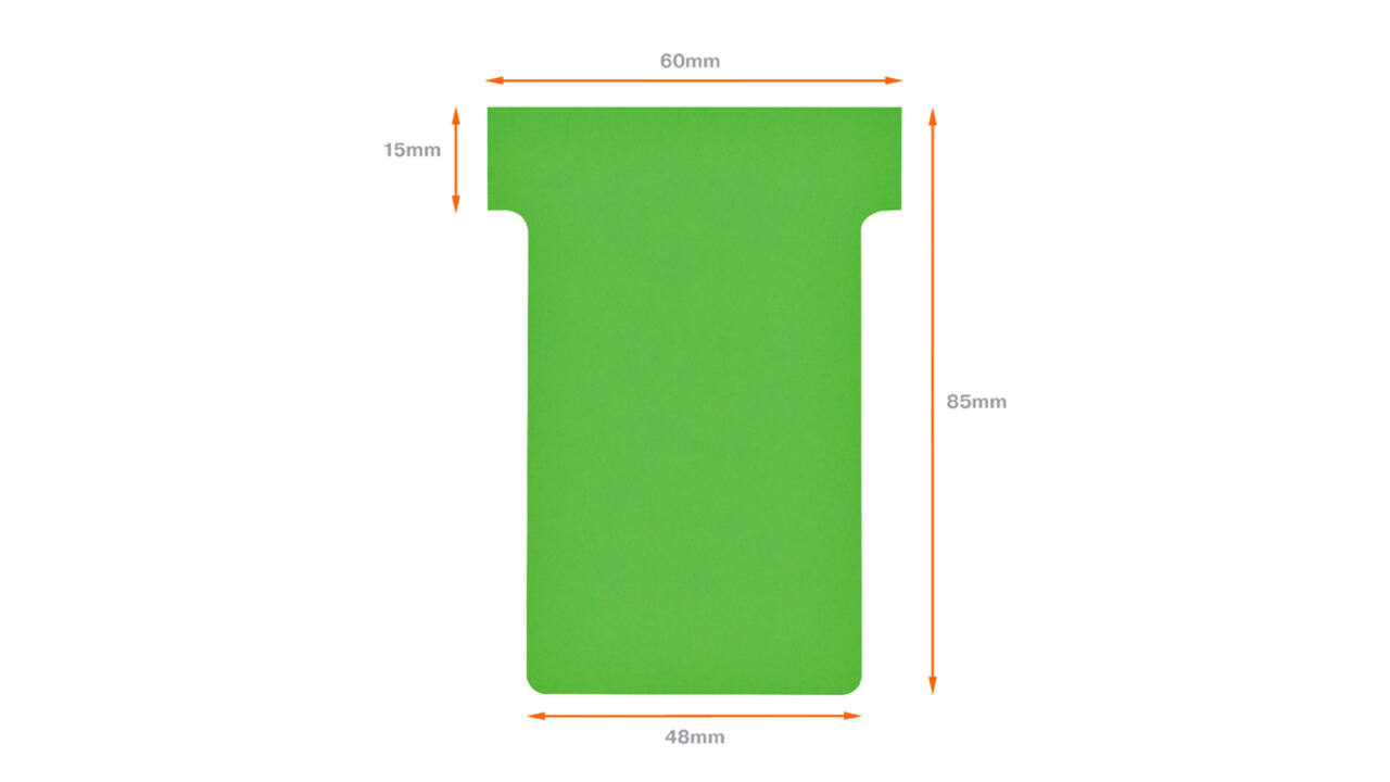 T-kaart Nobo nr.2 48mm groen 100 stuks