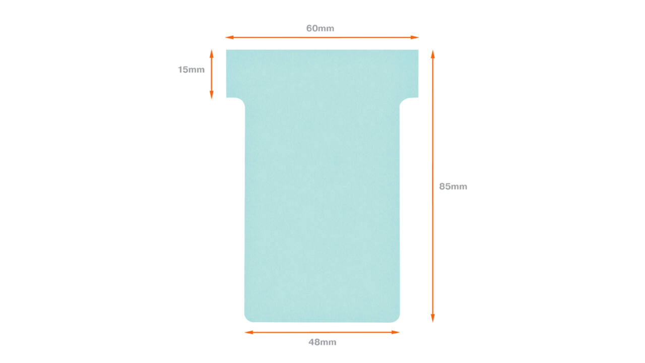 T-kaart Nobo nr.2 48mm blauw 100 stuks