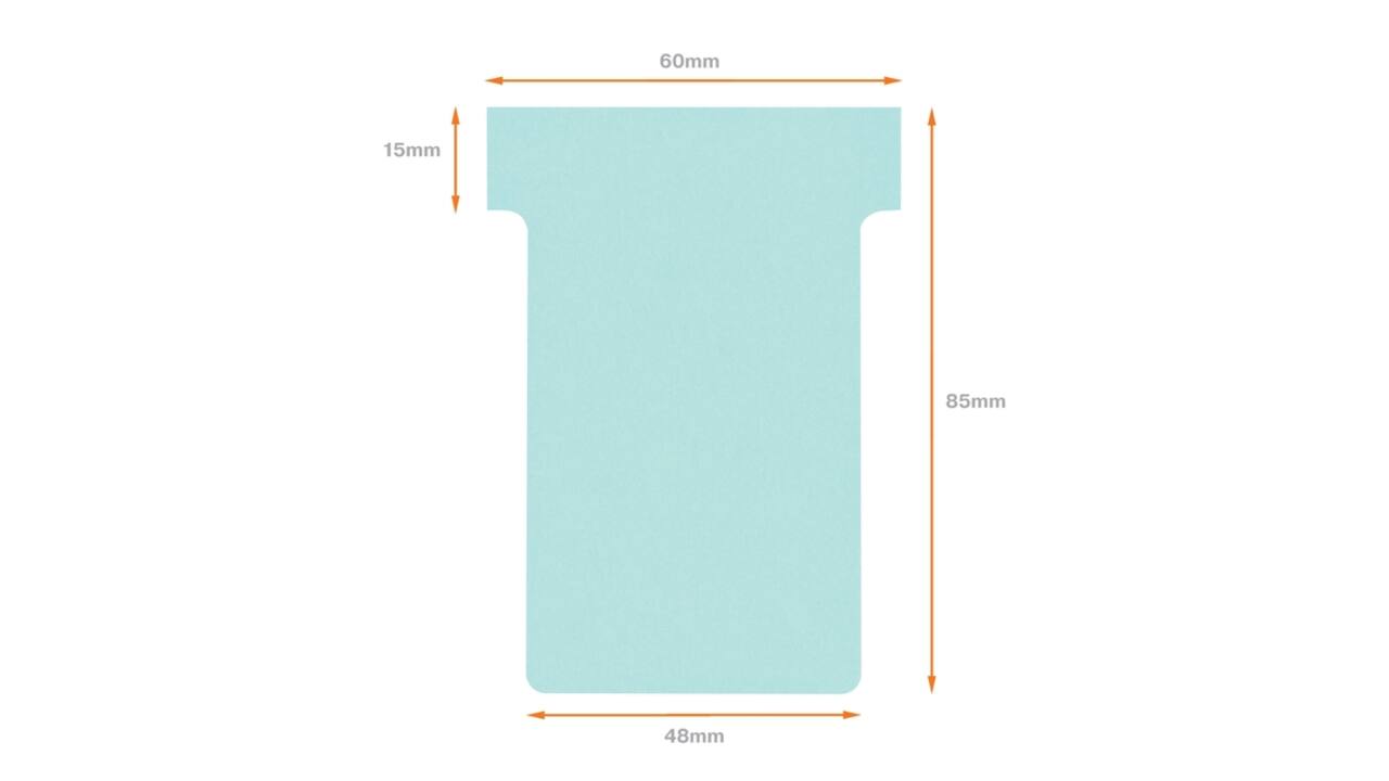 T-kaart Nobo nr.2 48mm blauw 100 stuks