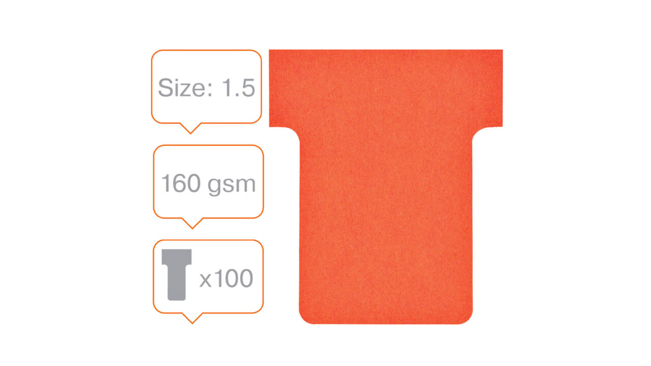T-kaart  Nobo nr 1.5 36mm rood 100 stuks