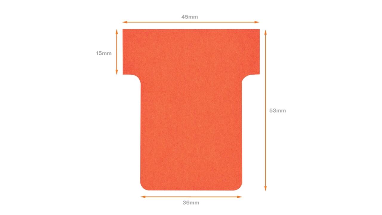 T-kaart  Nobo nr 1.5 36mm rood 100 stuks
