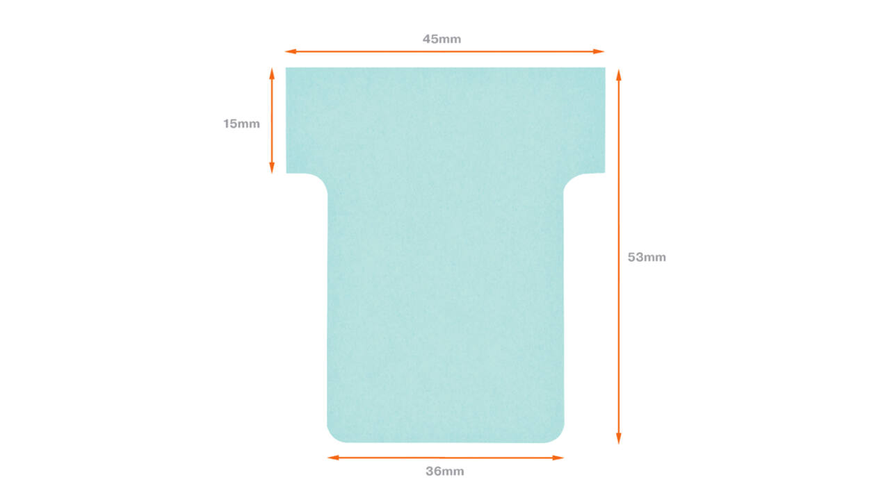 T-kaart Nobo nr 1.5 36mm blauw 100 stuks