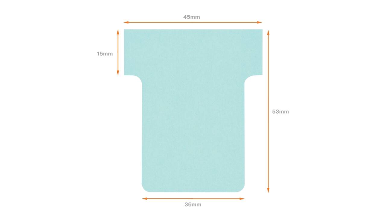 T-kaart Nobo nr 1.5 36mm blauw 100 stuks