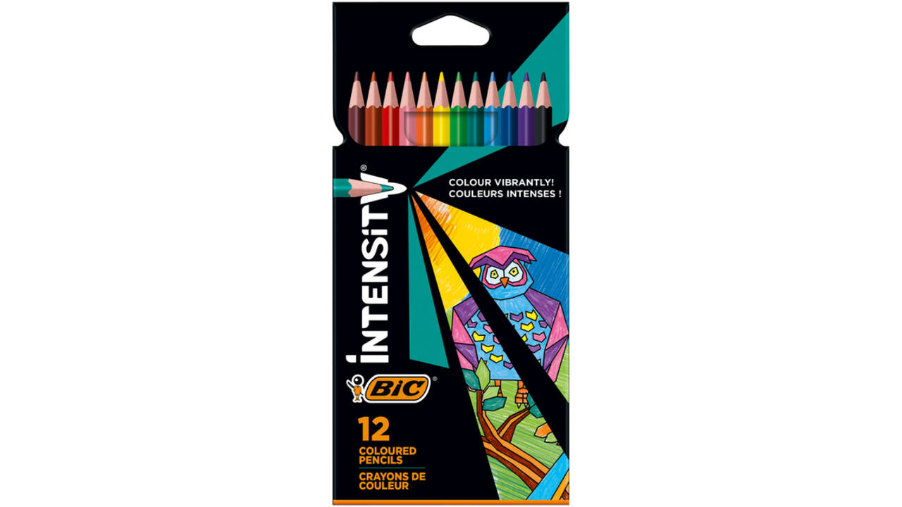Kleurpotloden Bic Intensity assorti etui  à 12 stuks