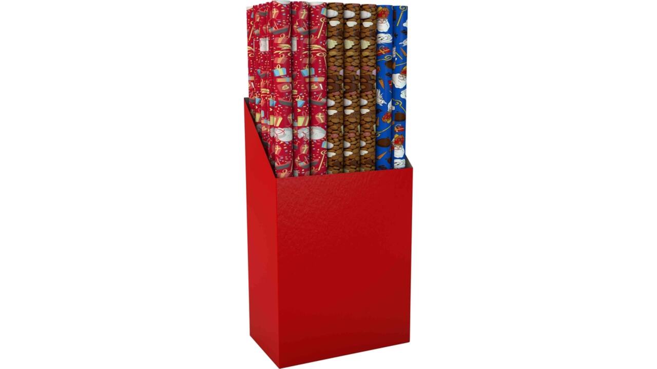 Inpakpapier Sint 300x100cm assorti