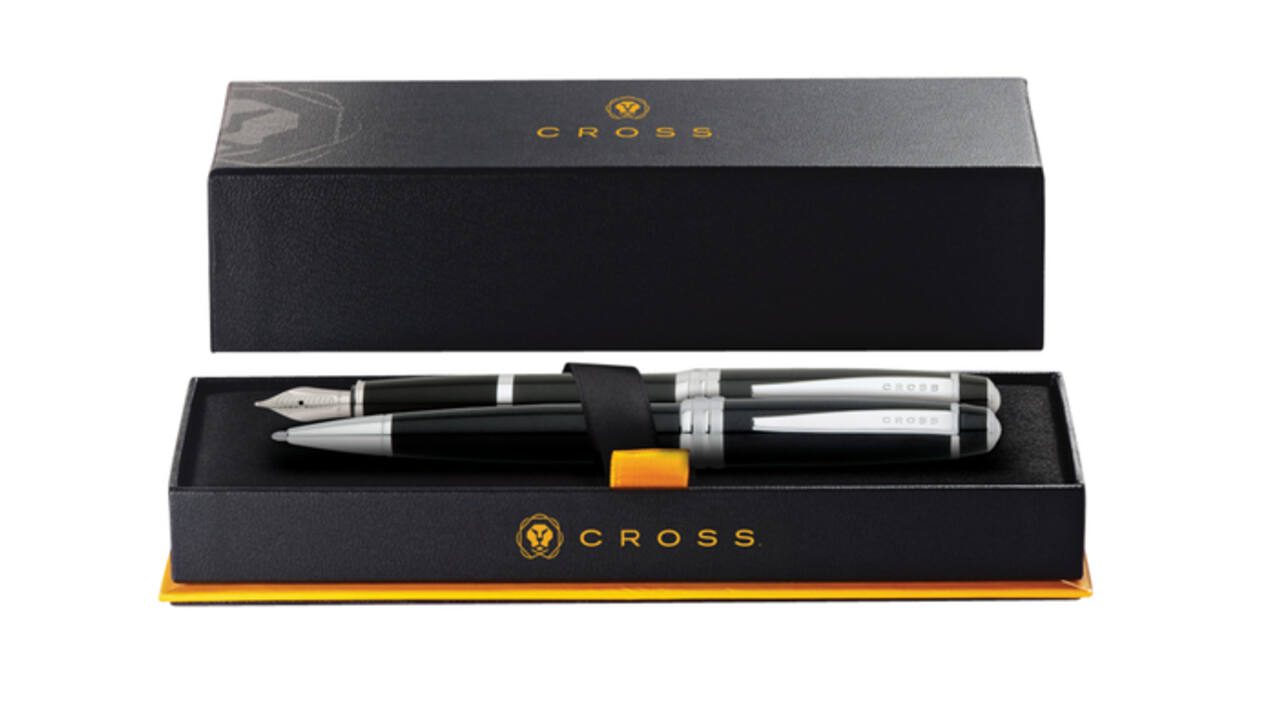 Schrijfset Cross balpen en vulpen Bailey medium zwart