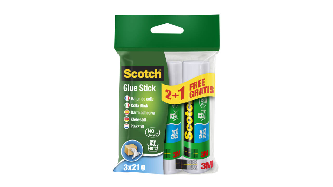 Lijmstift Scotch 21gr 2+1 gratis