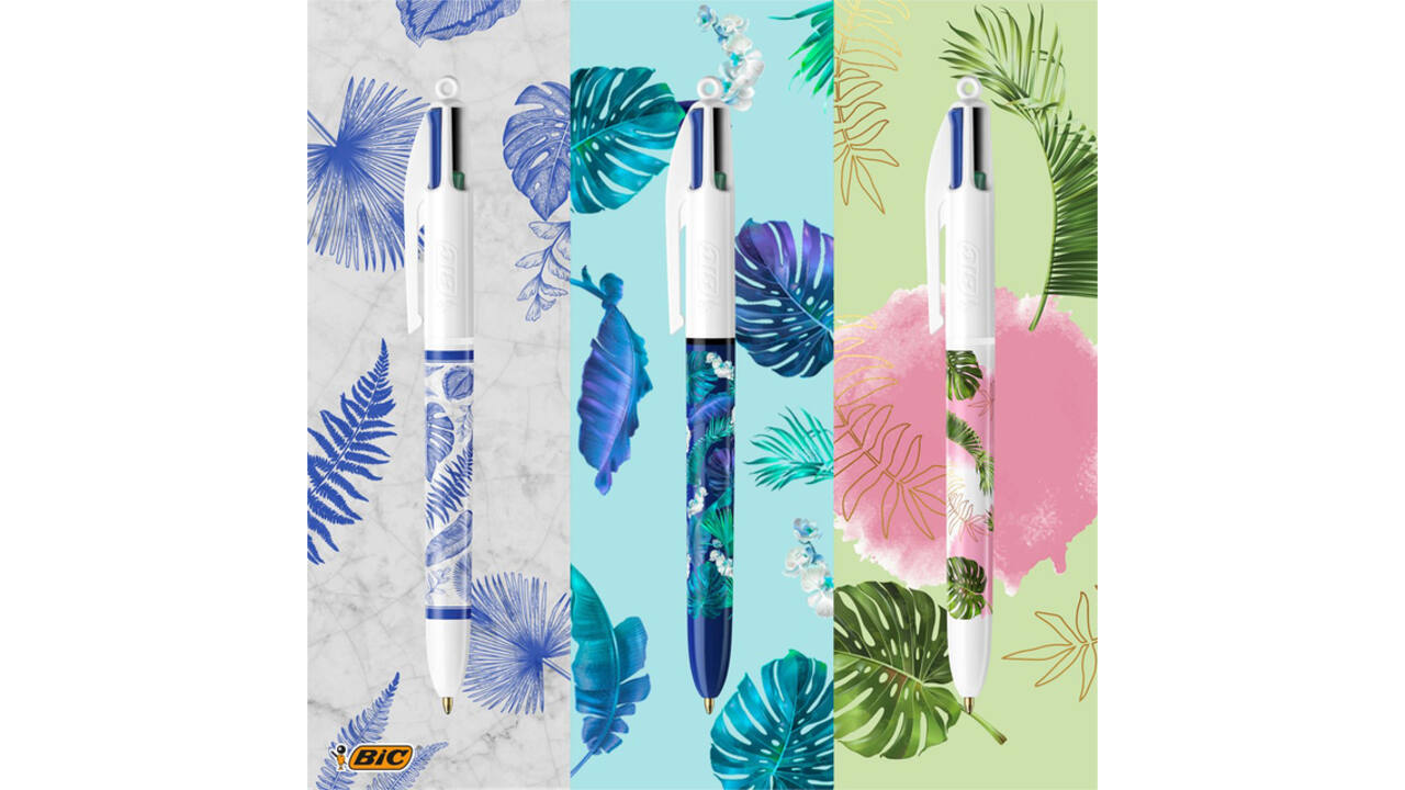 Balpen Bic 4kleuren medium Hydro ass