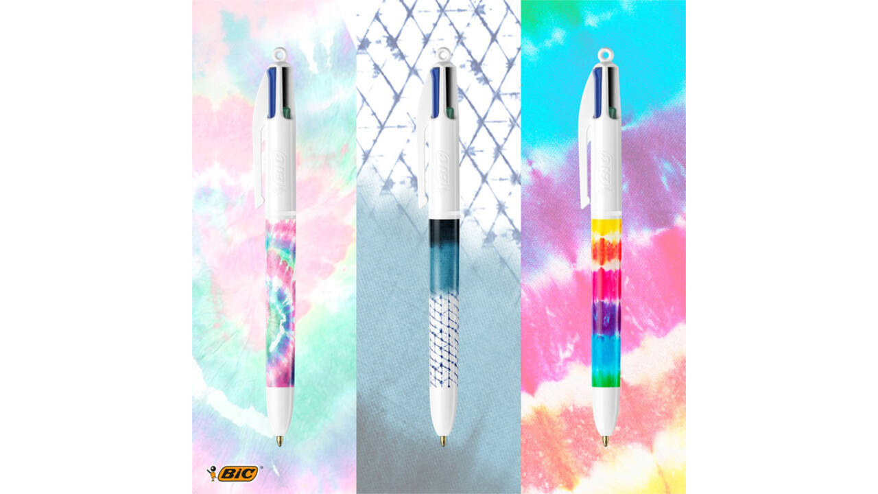 Balpen Bic 4kleuren medium Hydro ass