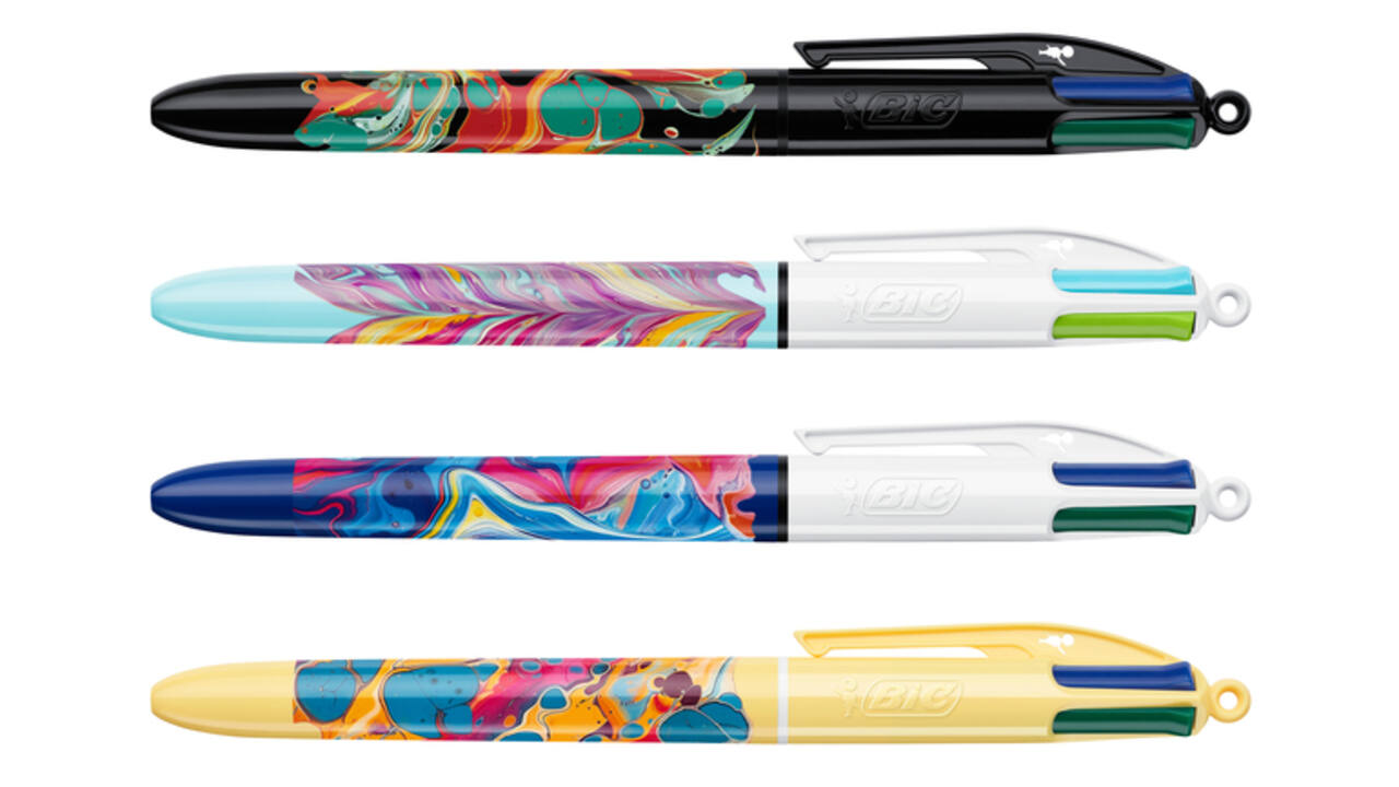 Balpen Bic 4kleuren medium Hydro ass
