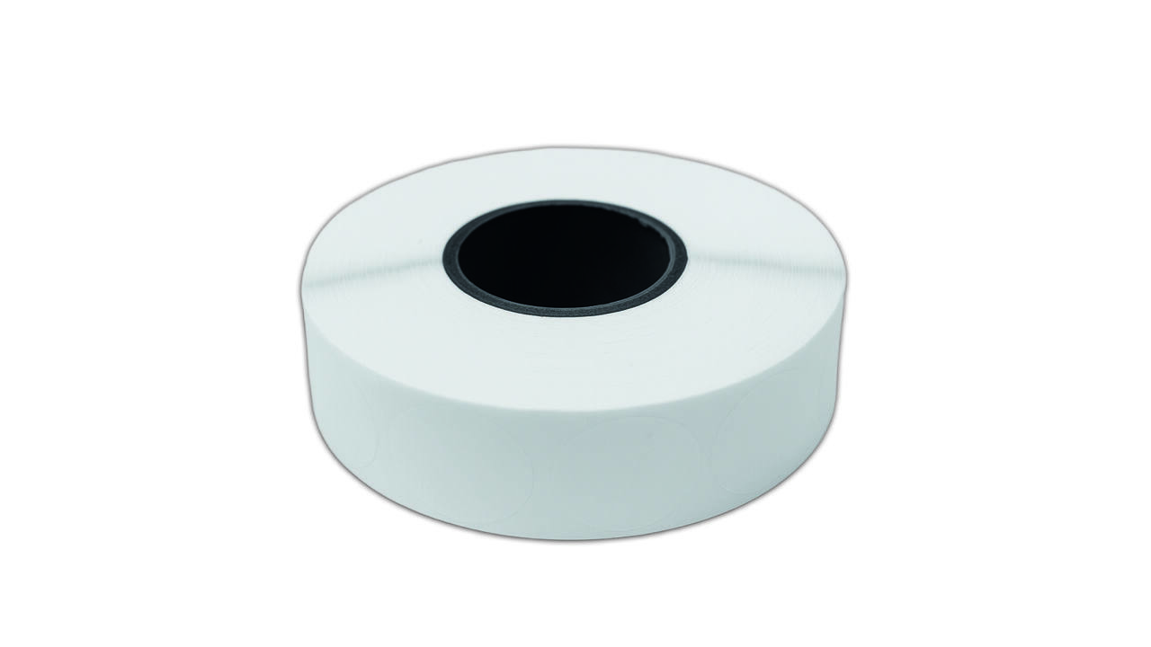 Etiket 25x25mm rond transparant permanent K45, 2000rol